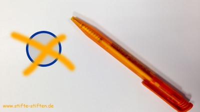 Kugelschreiber orange aus Wahlkampagne