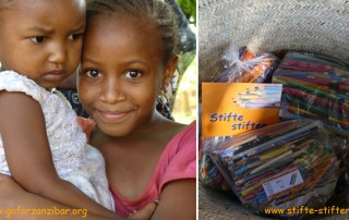 "Stifte stiften" für Kinder in Sansibar