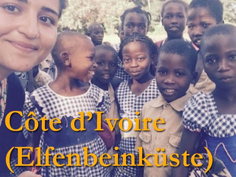 Stifte für die Kinder an der Elfenbeinküste