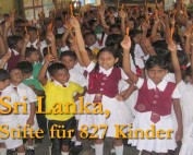 Stifte für 827 Kinder in Sri Lanka